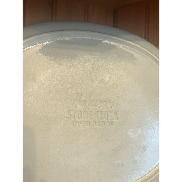 Vintage Harkerware Seafare Oval Serving Stoneware Ceramic Platter Mid Century - Picture 3 of 5